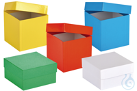 ratiolab® Kryo-Boxen, Karton, spezial, gelb, 136 x 136 x 100 mm